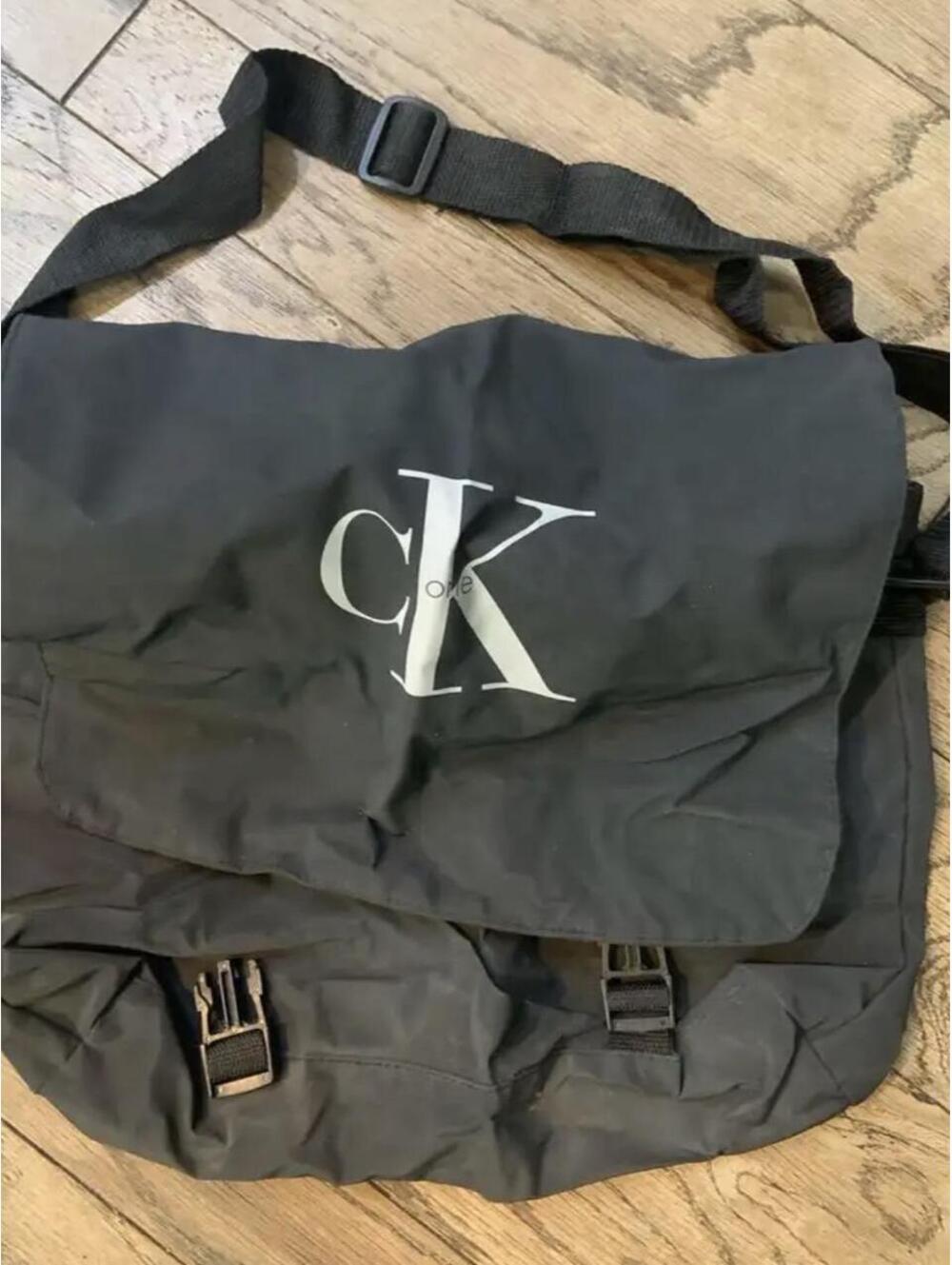 Calvin Klein Black and Grey Laptop-cases-bag